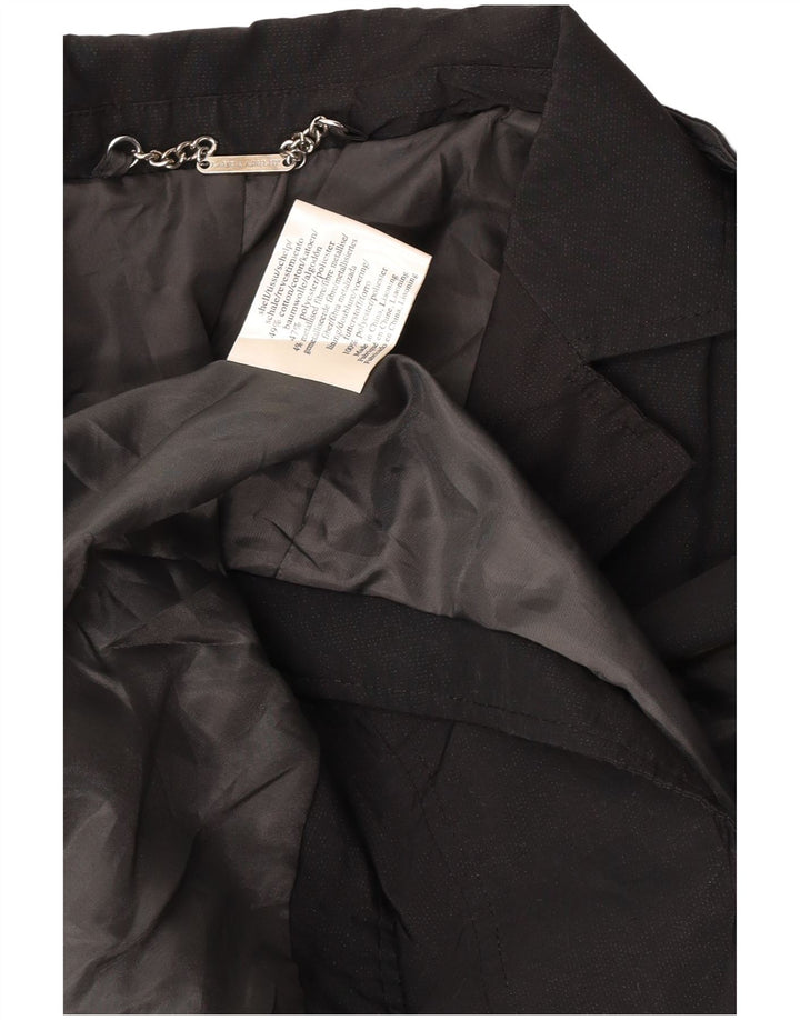 Laura Ashley Gabardina para mujer Reino Unido 44 Algodón negro mediano