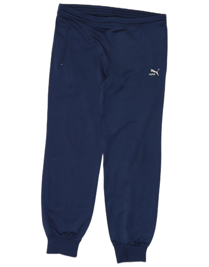 PUMA Mens Tracksuit Trousers Joggers XL  Navy Blue Polyester
