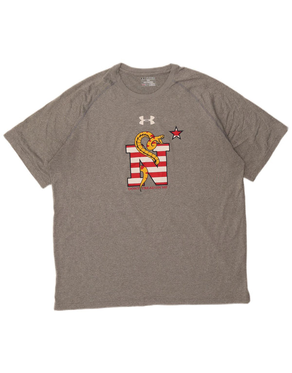 Under Armour Camiseta holgada con gráfico para hombre, talla 2XL, gris