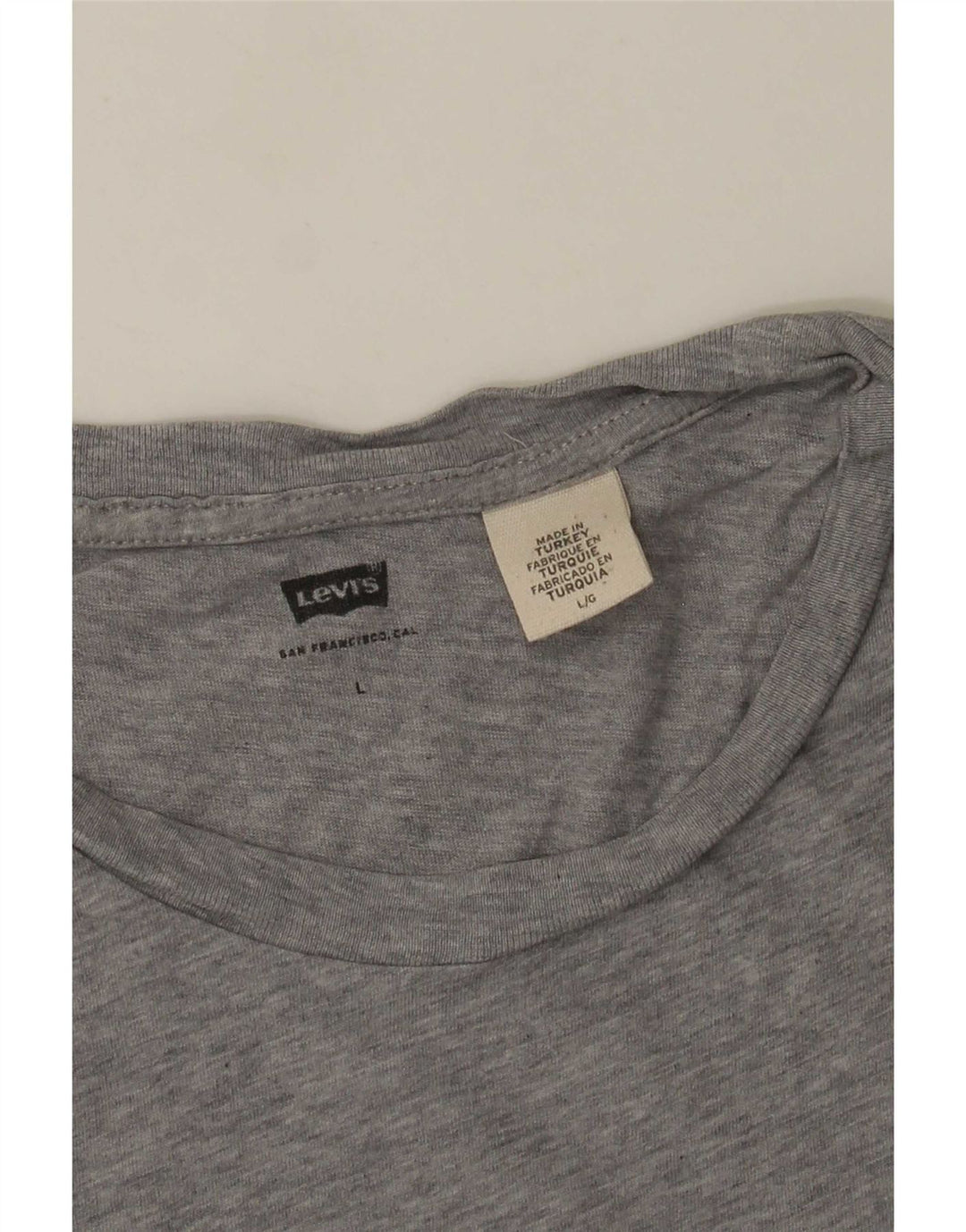 Levi's Camiseta gráfica para hombre Top grande gris