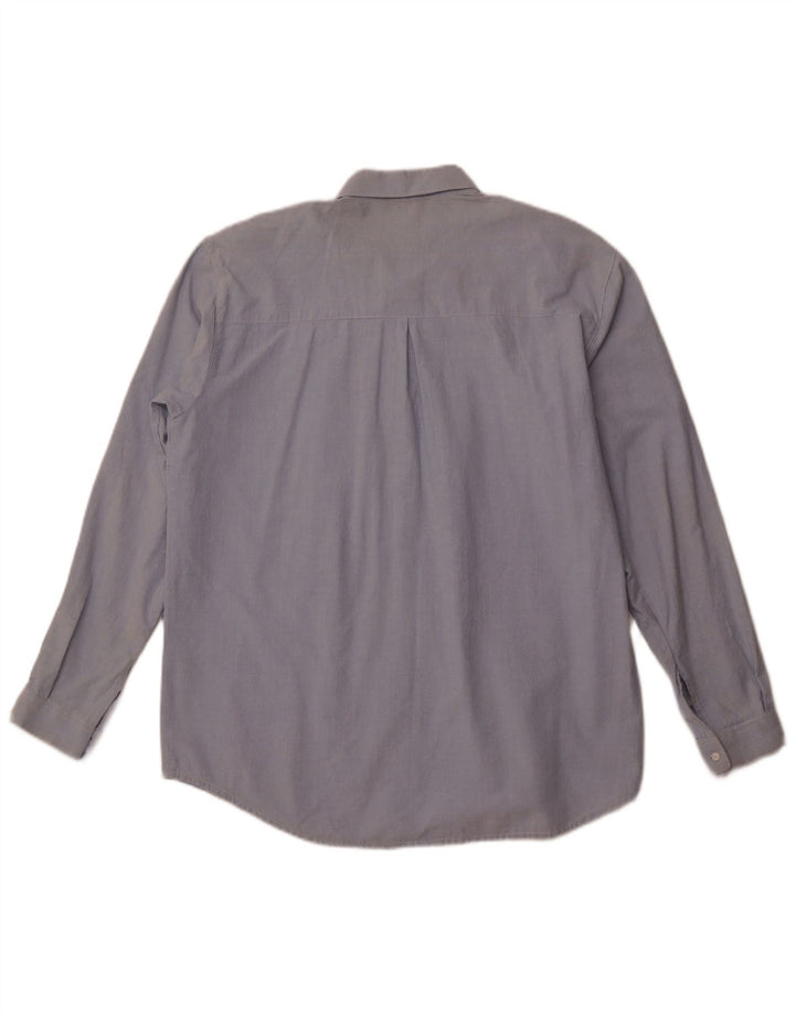 VINTAGE Camisa de mujer Reino Unido 18 XL Azul Floral Algodón Retro