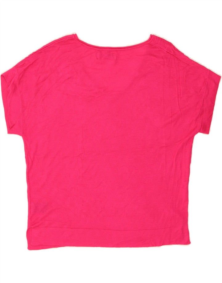 OASIS Womens V-Neck Jumper Sweater UK 14 Medium Pink Viscose Vintage Oasis and Second-Hand Oasis from Messina Hembry 