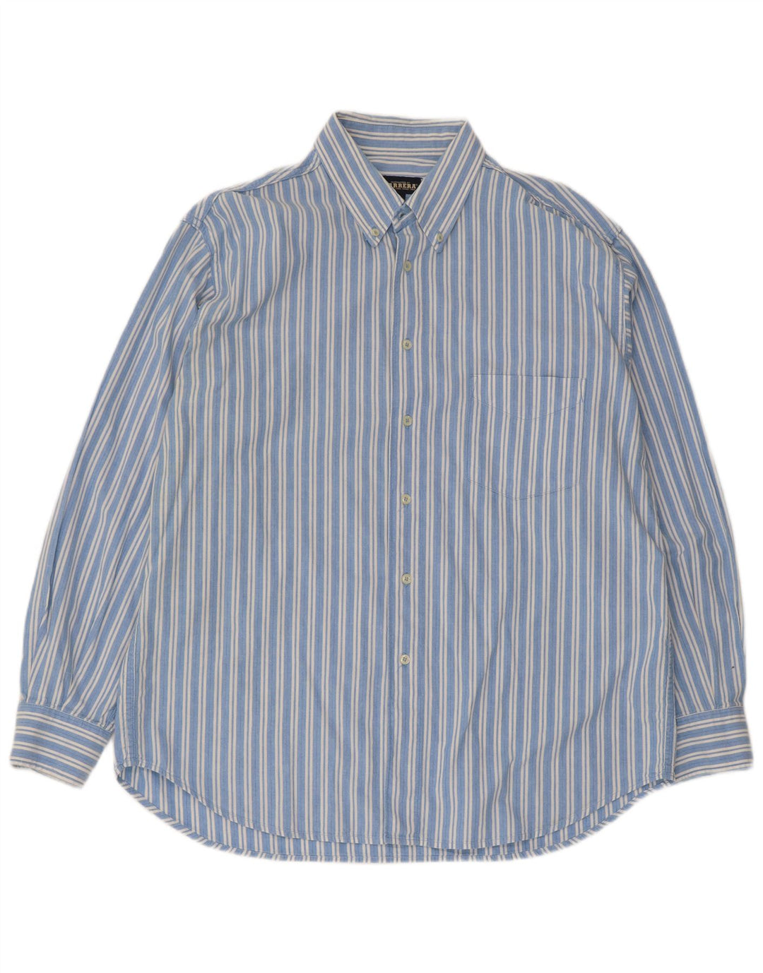 Camisa Carrera Hombre XL Algodón Rayas Azul