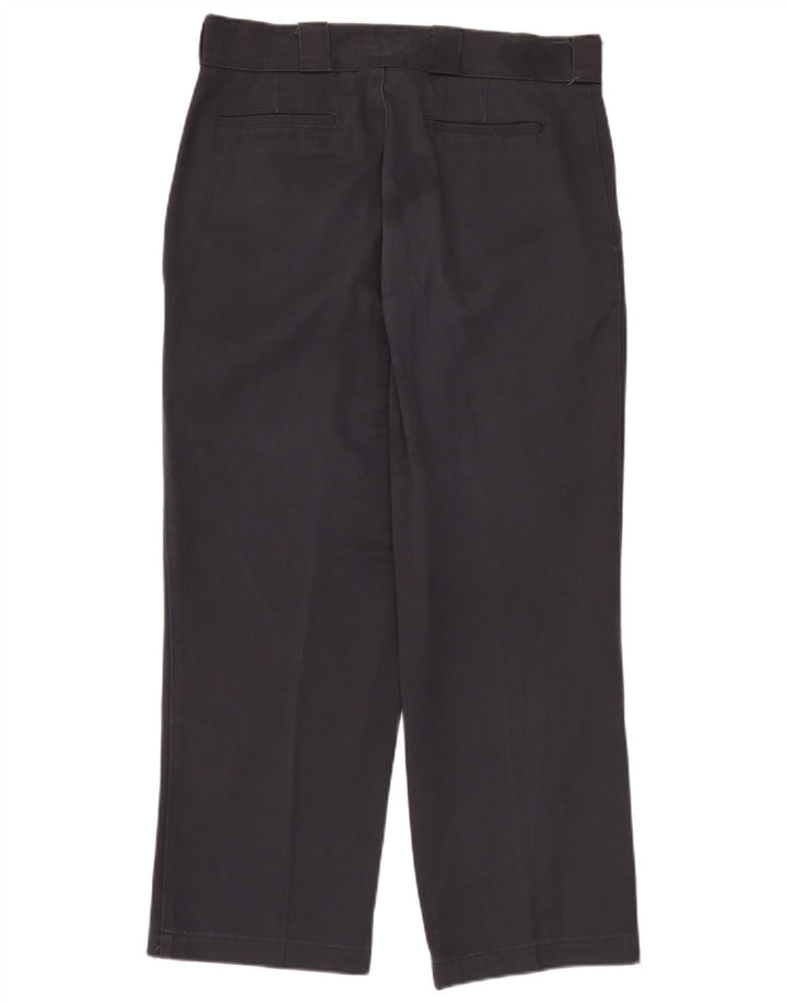 Zara Pantalón chino recto para hombre EU 44 Large W34 L28 Poliéster gris