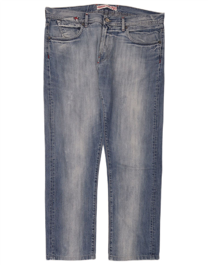 Carrera Jeans Rectos Para Hombre W36 L30 Algodón Azul
