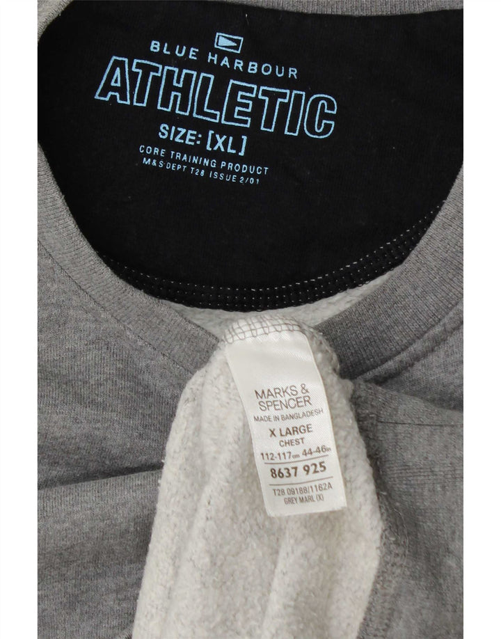 Marks & Spencer Hombre Sudadera Jumper XL Gris Algodón
