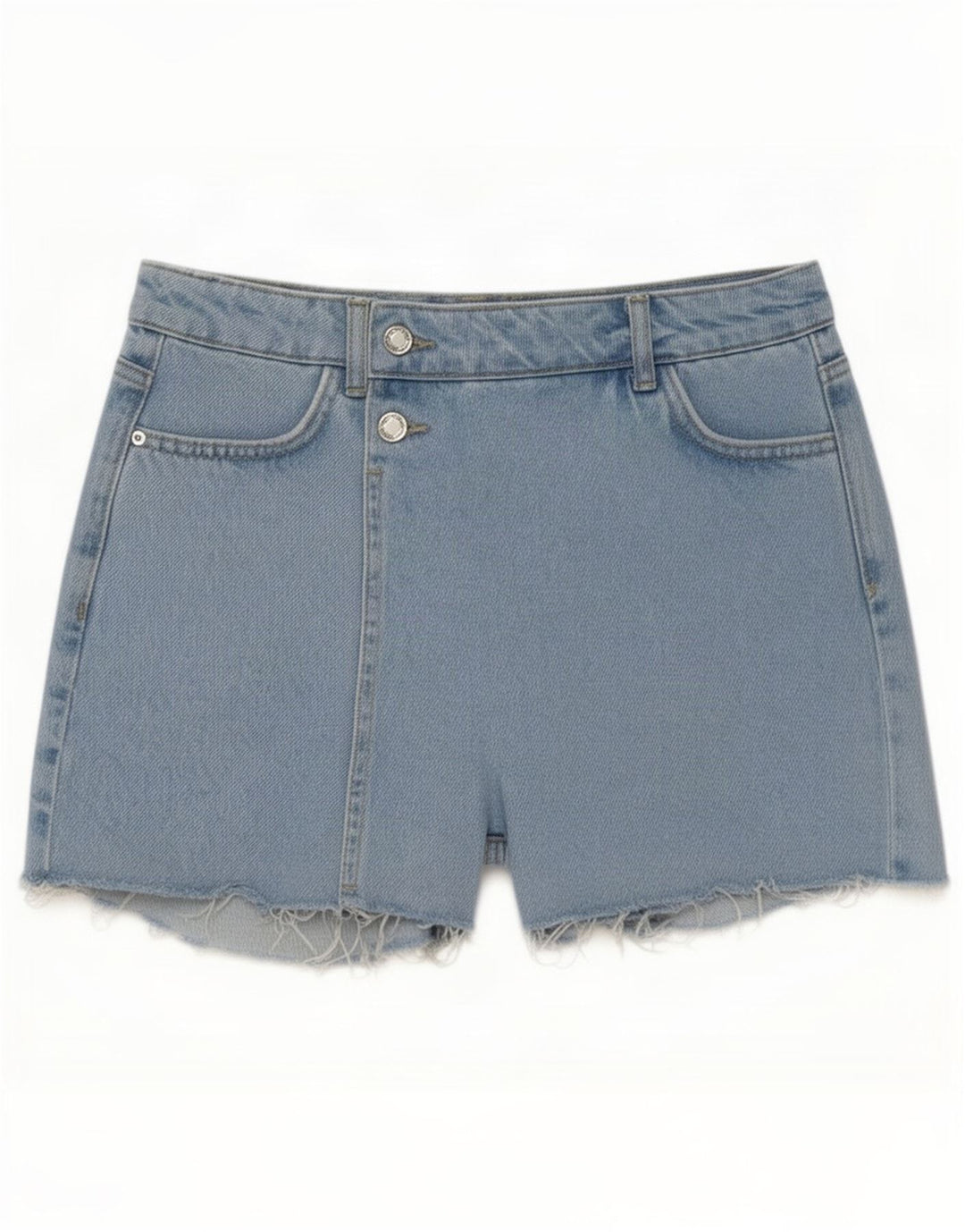 Zara Mujer Shorts Vaqueros Pequeños W26 Azul