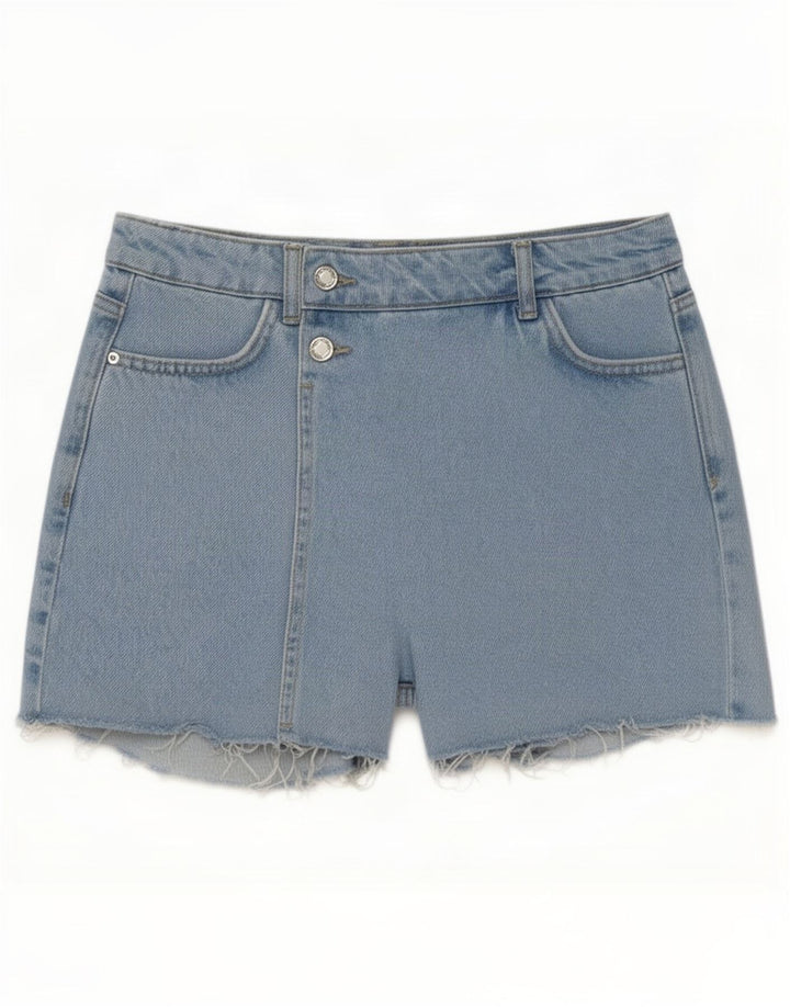 Zara Mujer Shorts Vaqueros Pequeños W26 Azul