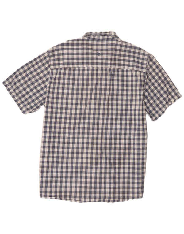 Camisa de corte clásico de manga corta para hombre de Fat Face Algodón a cuadros azul grande
