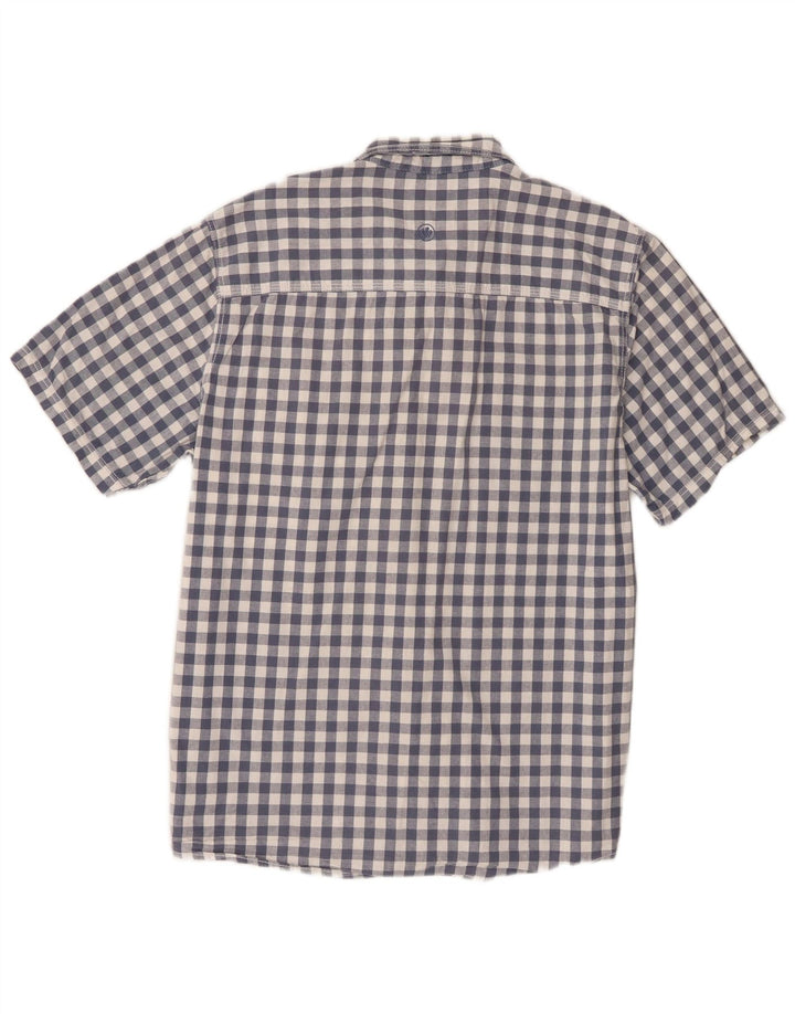 Camisa de corte clásico de manga corta para hombre de Fat Face Algodón a cuadros azul grande