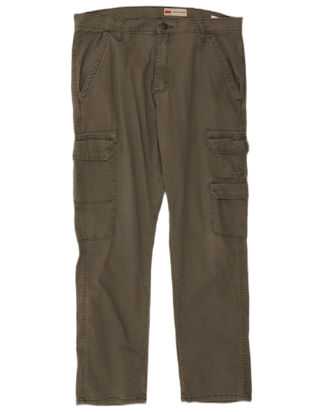 WRANGLER Pantalones cargo cónicos regulares para hombre W34 L30 Algodón caqui