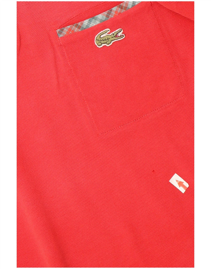 Polo Lacoste para hombre talla 5 grande algodón rojo