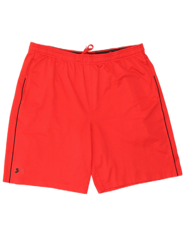 Under Armour Pantalones cortos deportivos de ajuste holgado Heat Gear para hombre XL Poliéster rojo