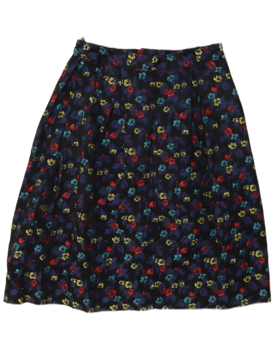 Vintage mujer A-Line falda W28 medio multicolor floral