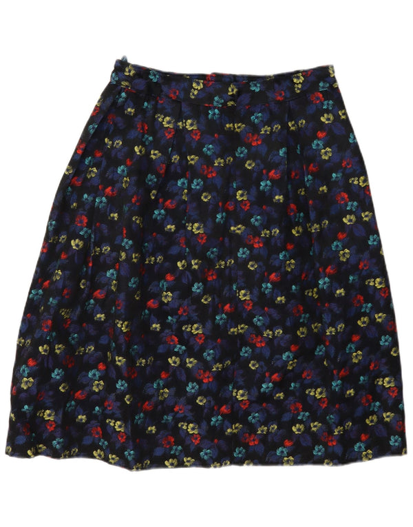 Vintage mujer A-Line falda W28 medio multicolor floral
