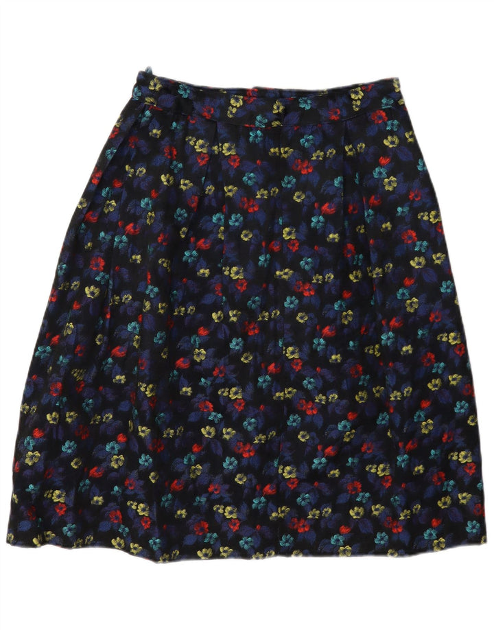 Vintage mujer A-Line falda W28 medio multicolor floral