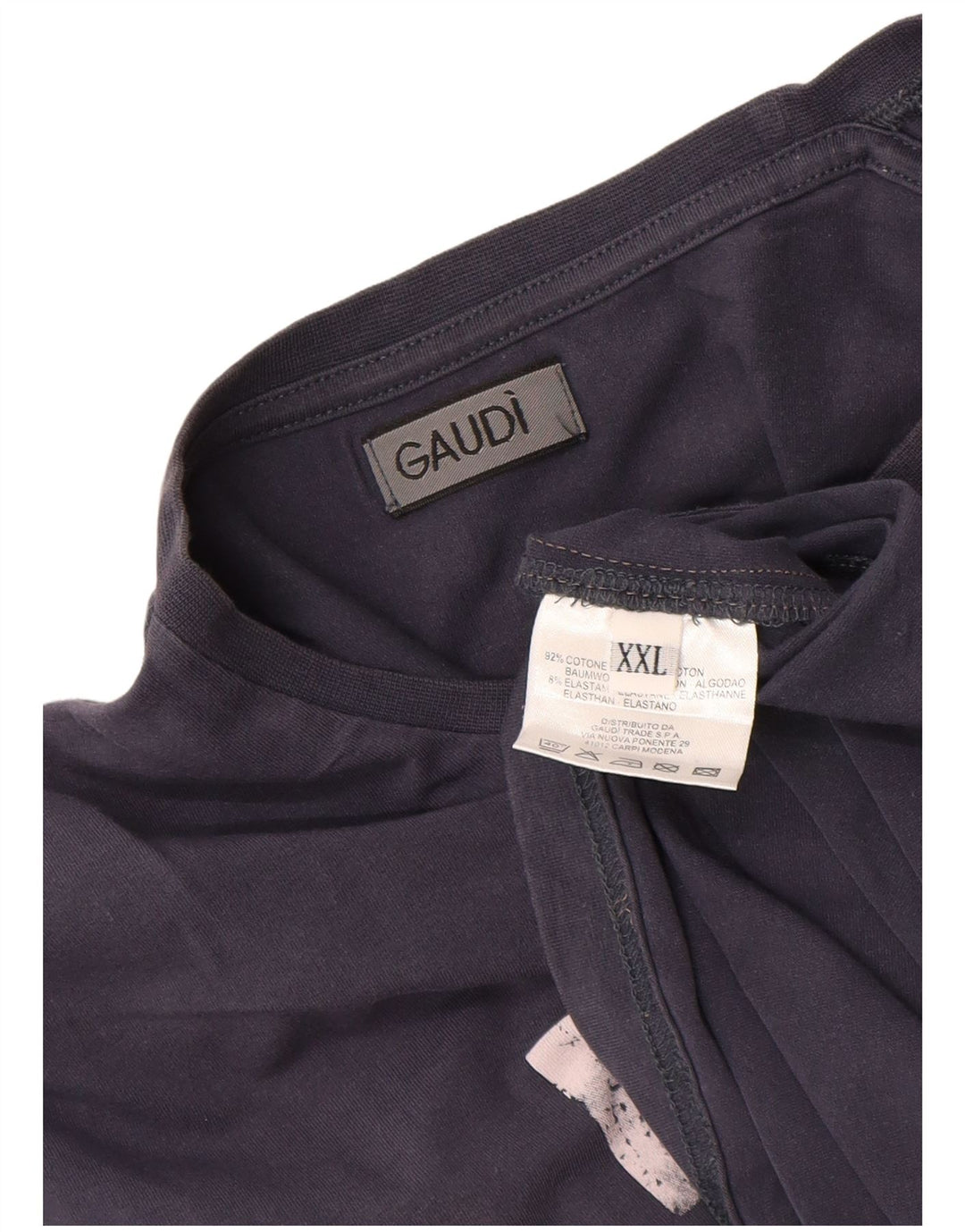 Gaudí Hombre Gráfico Top Manga Larga 2XL Azul Marino Algodón