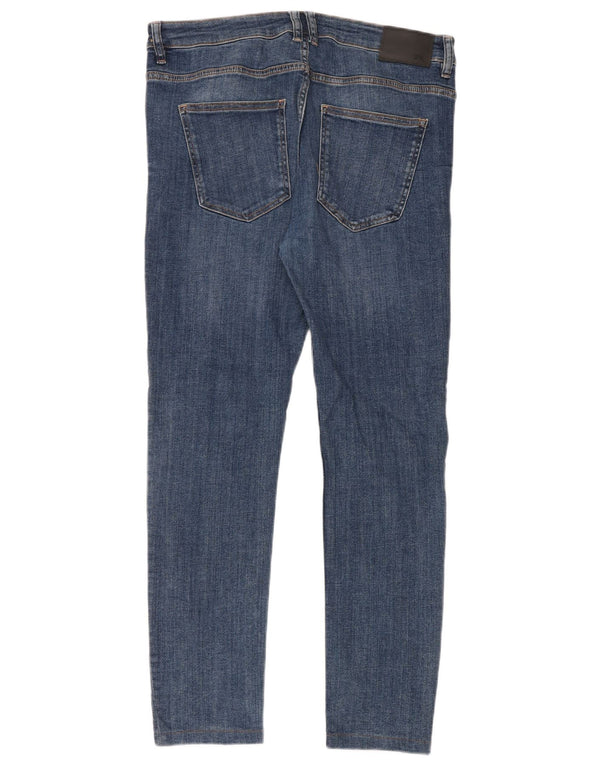 Zara Mens Slim Jeans EU 44 Grande W34 L30 Algodón Azul