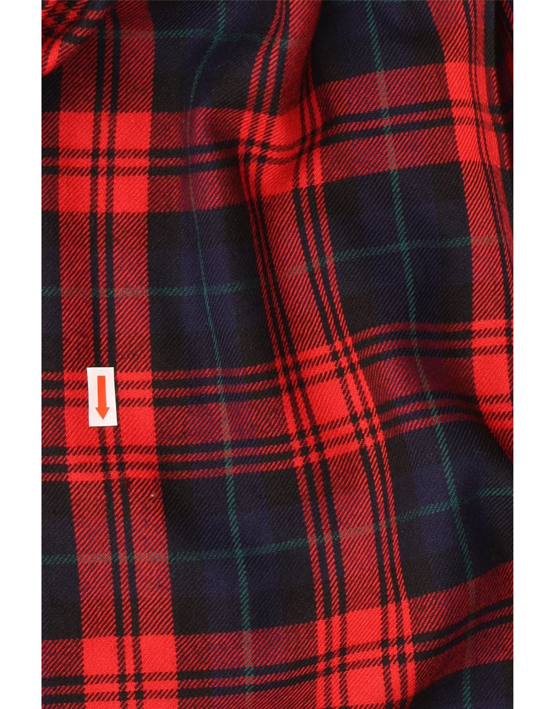 Vintage mujer cuchillo falda plisada IT 42 Medio W28 Rojo Check Lana Virgen