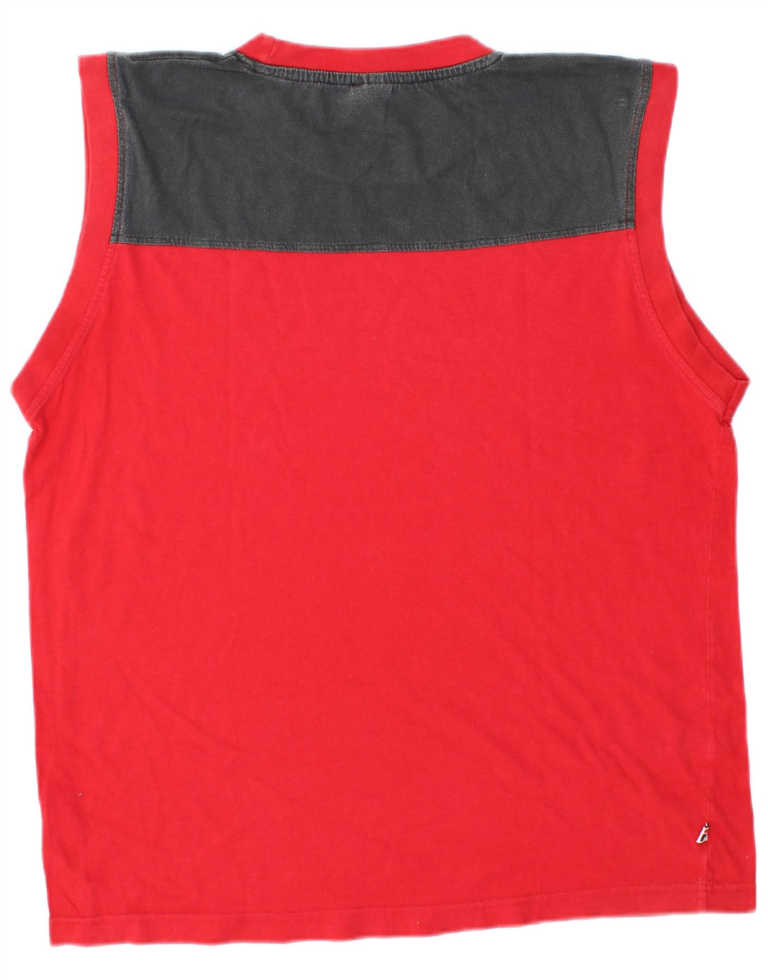 FILA Hombre Chaleco Top XL Rojo Colorblock Algodón Deportes