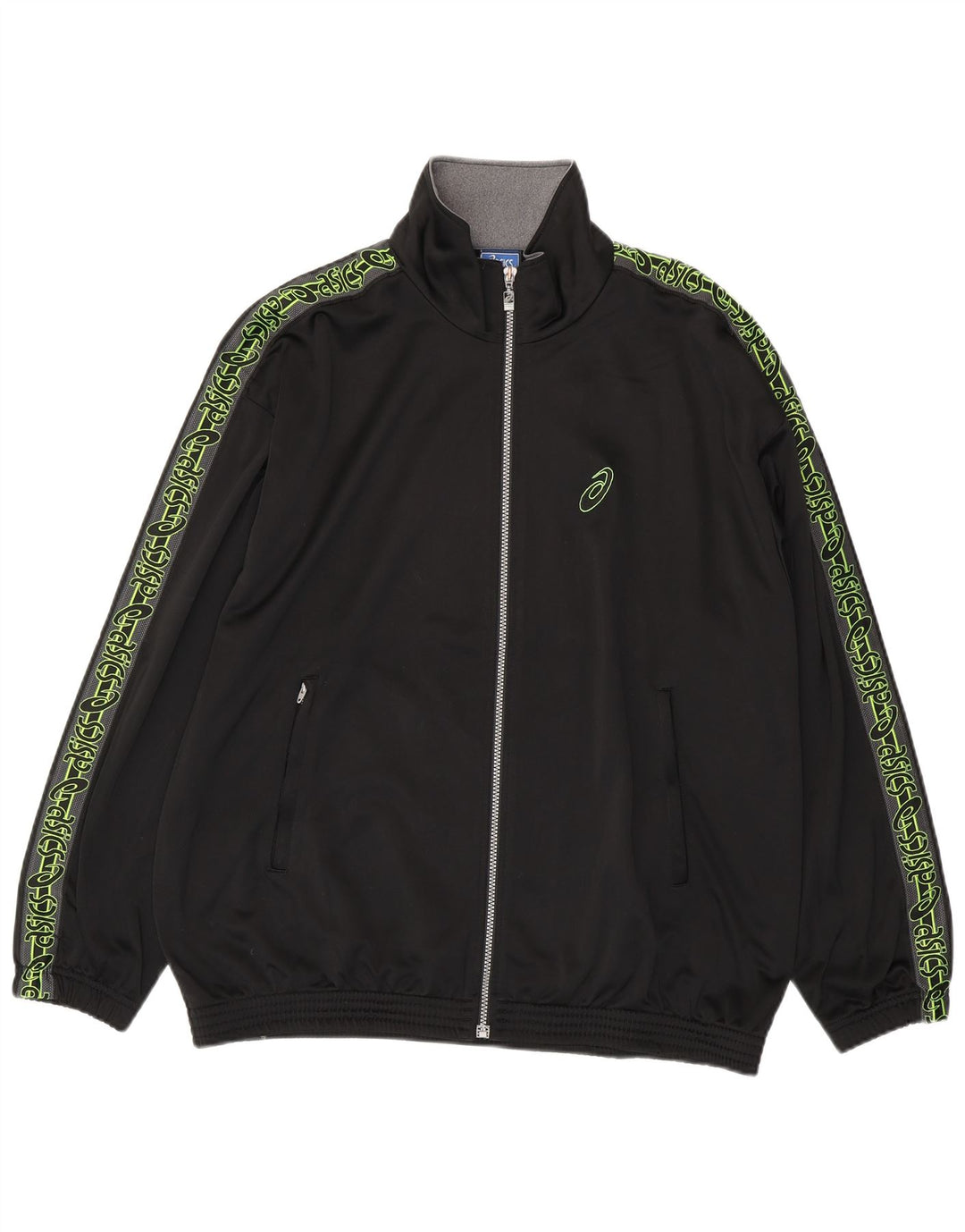 Asics Hombre Graphic Chándal Top Chaqueta XL Negro