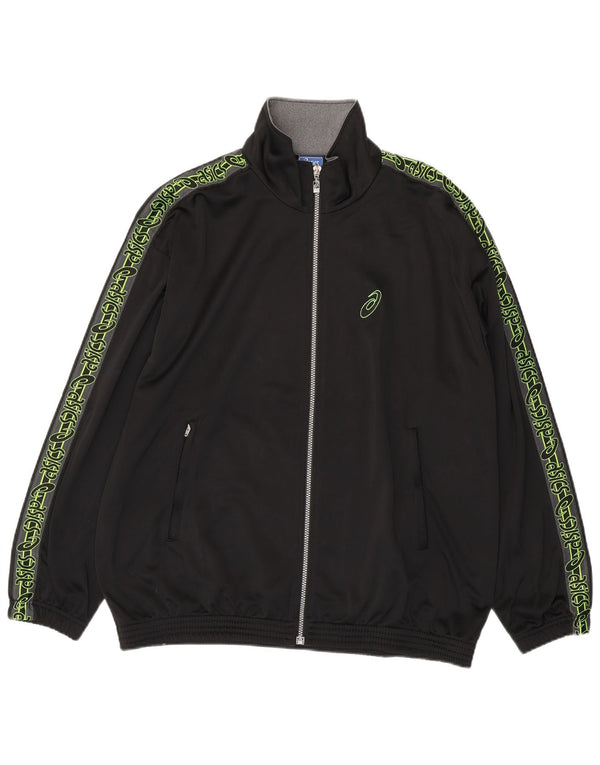 Asics Hombre Graphic Chándal Top Chaqueta XL Negro