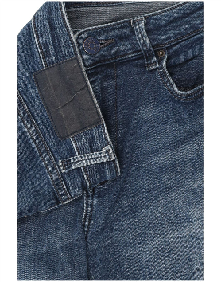 Zara Mujer Vaqueros Cropped Slim W28 L24 Azul Marino