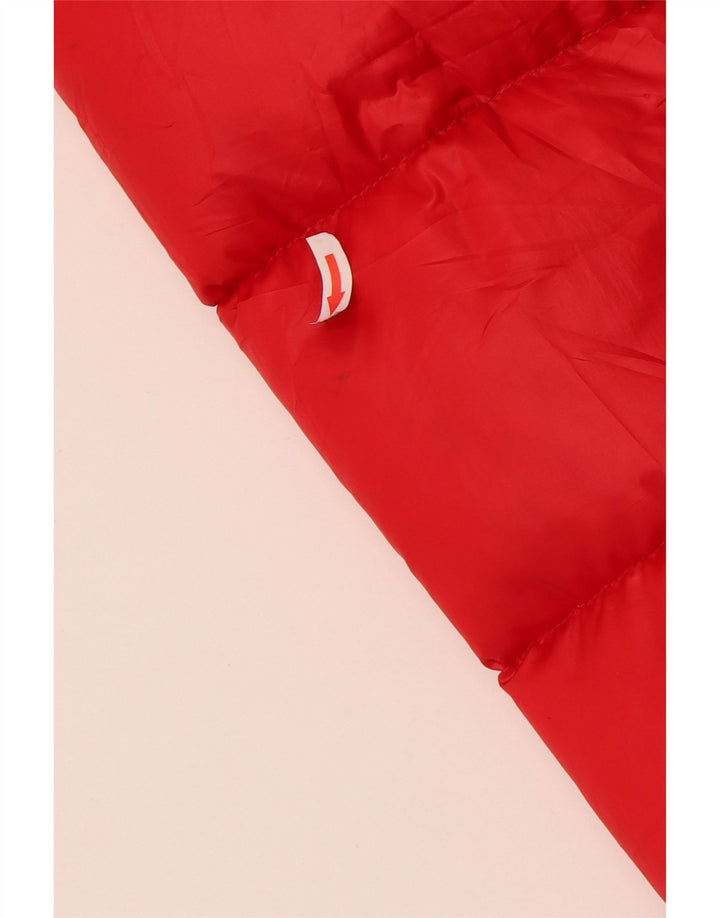 Calvin Klein Jeans Chaqueta acolchada con capucha para mujer UK 14 Poliéster rojo mediano