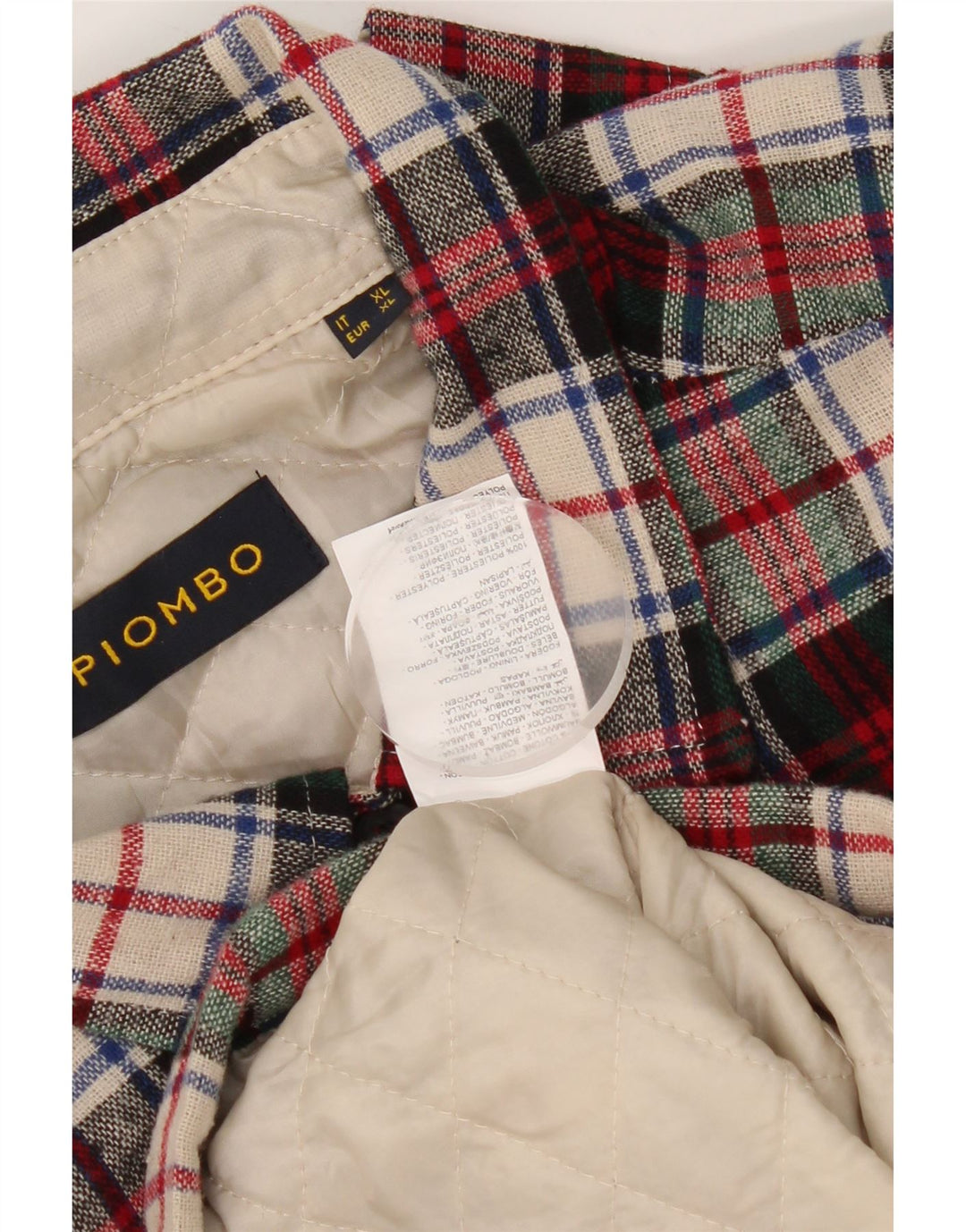 Piombo Camisa De Franela Leñador XL Algodón Cuadros Multicolor Hombre