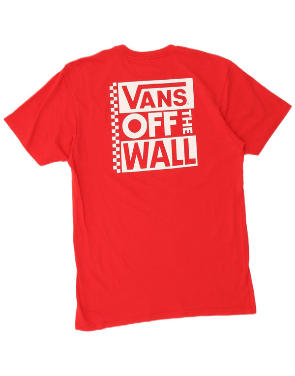 Vans Camiseta gráfica de ajuste clásico para hombre Top grande de algodón rojo