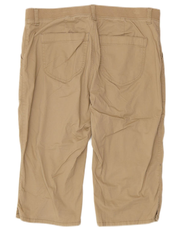 Lee Bermudas de talle medio para mujer, ajuste relajado, US 14 XL W34, algodón beige
