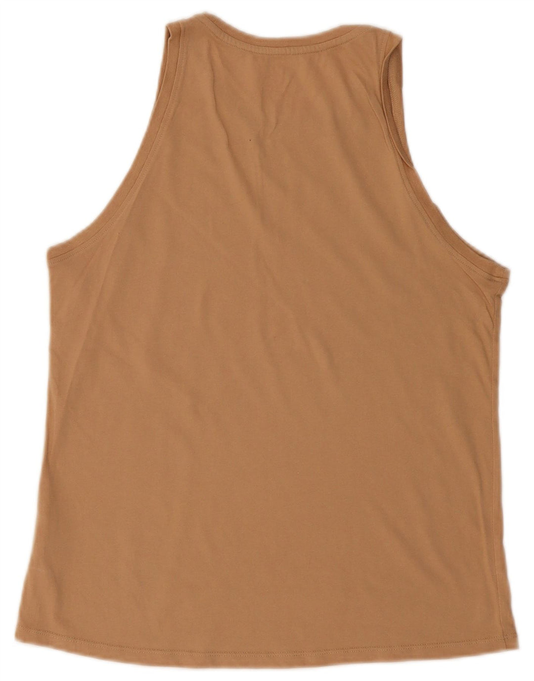 Nike Mujer Dri Fit Graphic Vest Top UK 12 Algodón Beige Medio