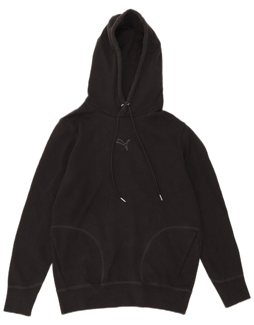 Puma - Sudadera con capucha para hombre, talla pequeña, algodón negro