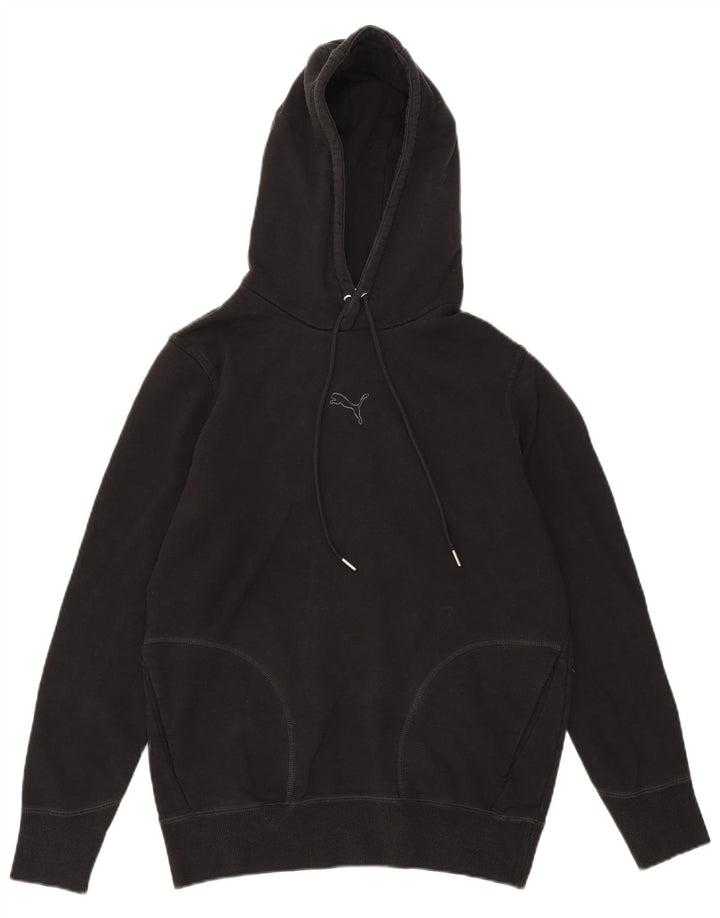 Puma - Sudadera con capucha para hombre, talla pequeña, algodón negro