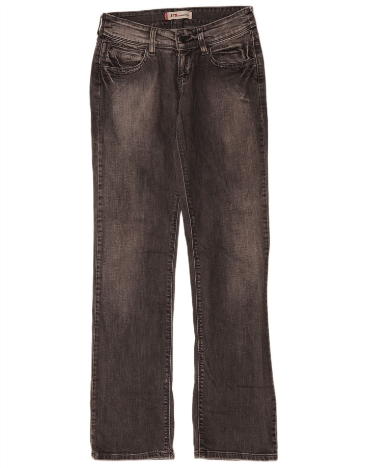 Vaqueros Levi's Mujer 570 Rectos W28 L31 Algodón Gris