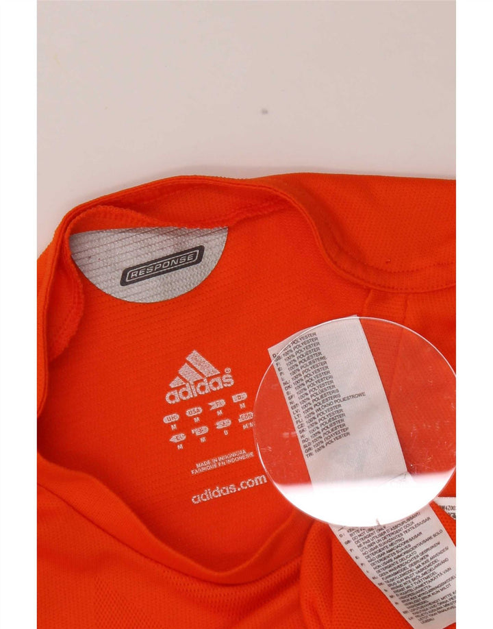 Adidas Hombre Climacool Camiseta Top Medio Naranja Poliéster