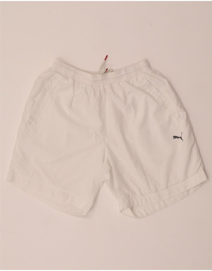 Pantalones cortos deportivos Puma para hombre mediano blanco