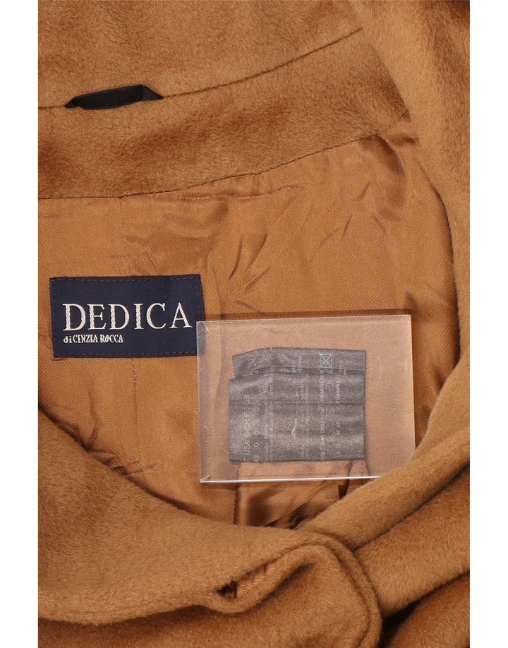 Abrigo vintage para mujer IT 43 Lana marrón medio