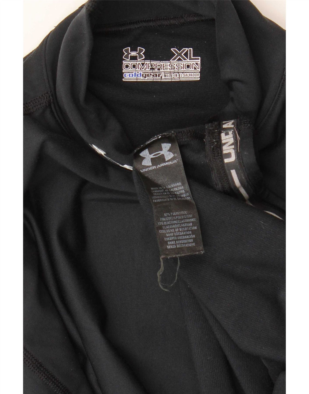 Under Armour Camiseta Cold Gear para hombre de manga larga XL Poliéster negro