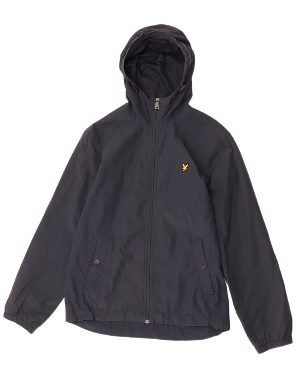 Lyle & Scott Chaqueta impermeable con capucha para hombre UK 38 Medium Azul marino