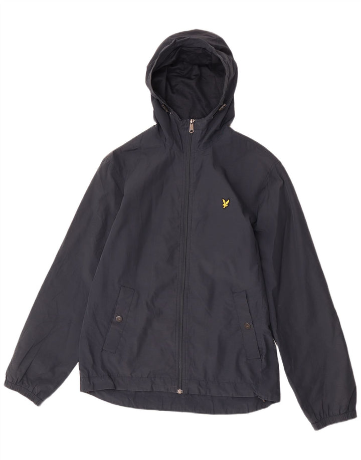 Lyle & Scott Chaqueta impermeable con capucha para hombre UK 38 Medium Azul marino