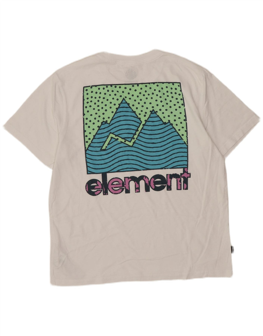 Element Camiseta gráfica de ajuste regular para hombre Top pequeño de algodón blanco