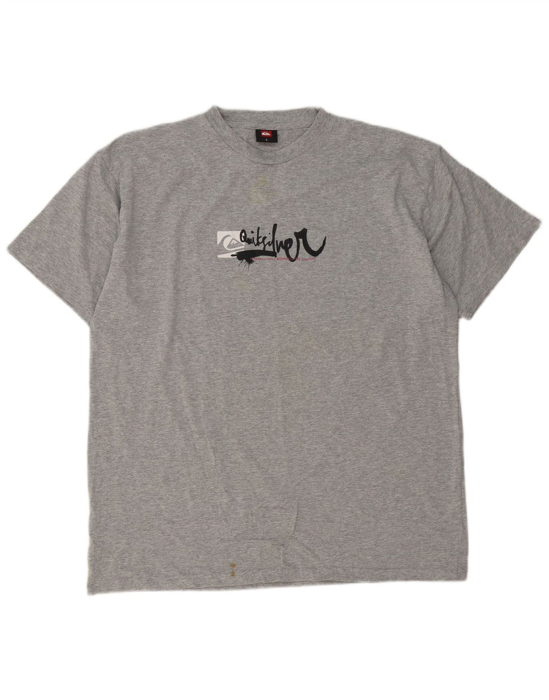Quiksilver - Camiseta gráfica para hombre, talla grande, color gris