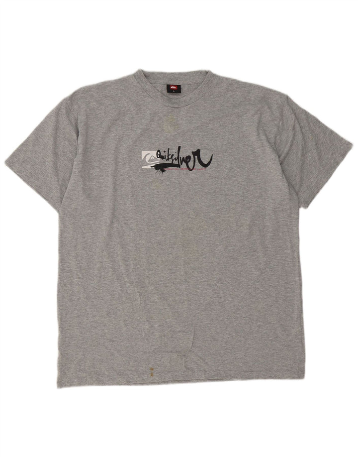 Quiksilver - Camiseta gráfica para hombre, talla grande, color gris
