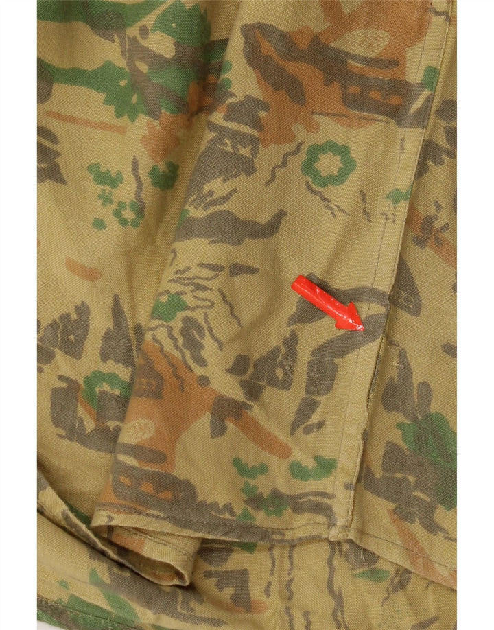 Camisa Con Estampado Abstracto De Viscosa Amarillo Medio Ozone Hombre