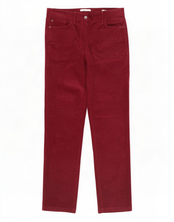 White Stuff Pantalones rectos de pana para mujer UK 40 Medium W30 L30 Rojo