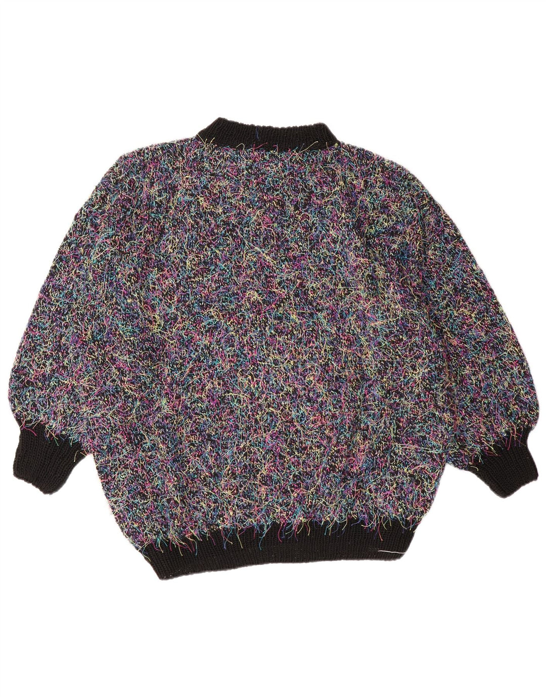 Vintage mujer oversize tortuga cuello jersey suéter Reino Unido 18 XL multicolor