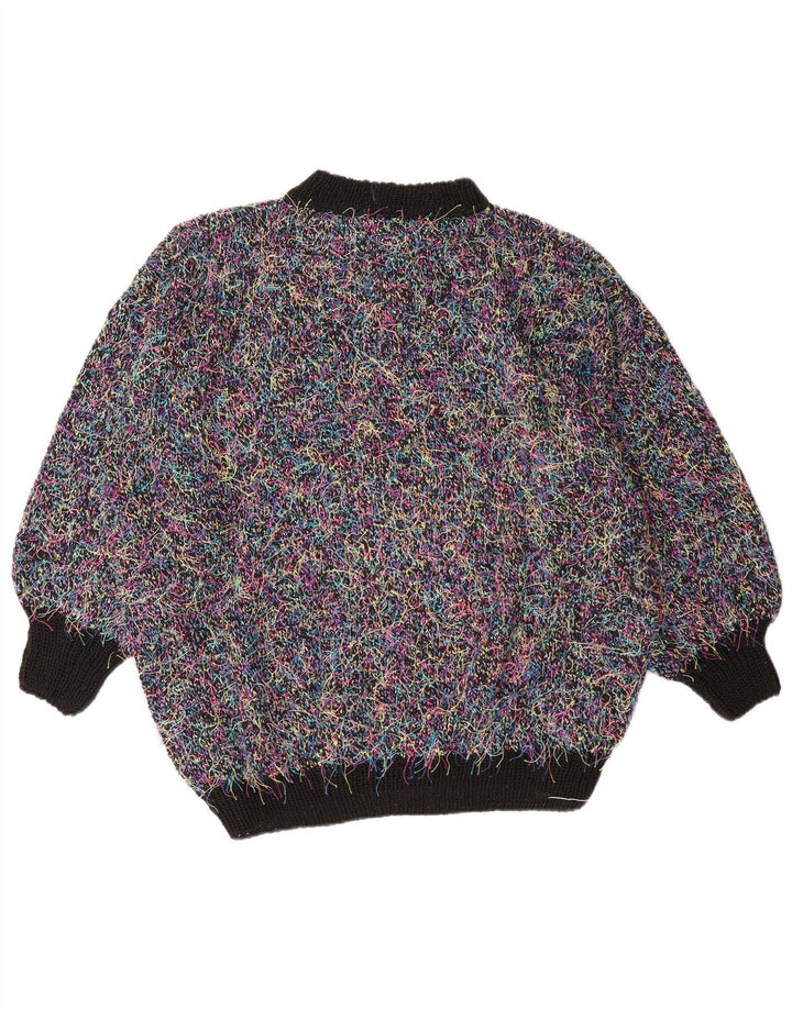 Vintage mujer oversize tortuga cuello jersey suéter Reino Unido 18 XL multicolor