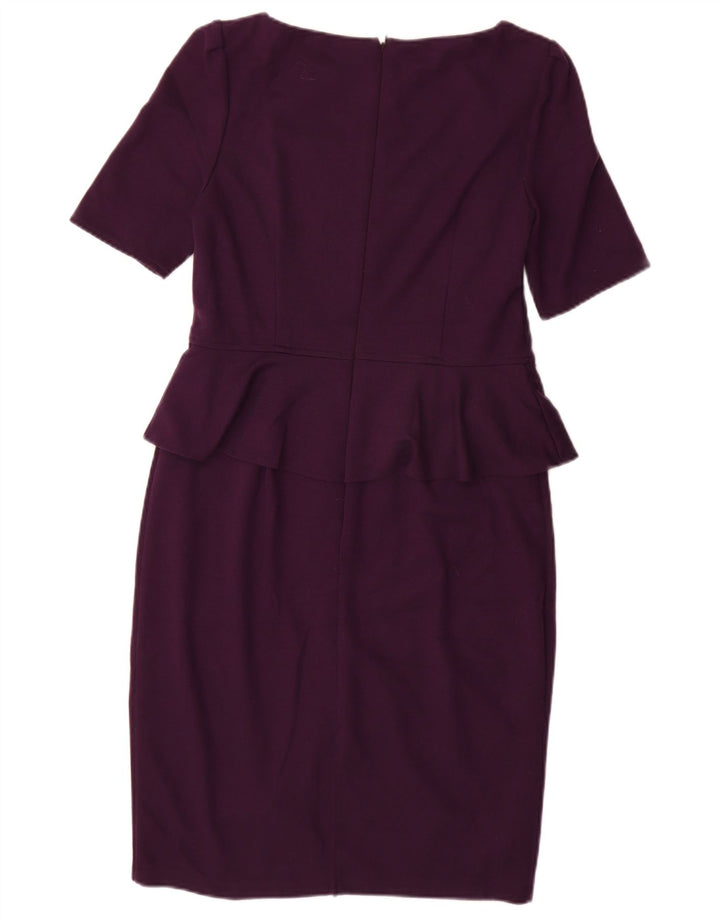 MARKS & SPENCER Vestido Peplum para mujer UK 44 Poliéster morado medio