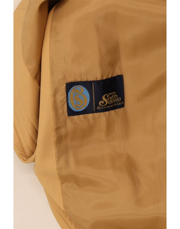 Your Sixth Sense Abrigo de cuero para mujer UK 42 Beige medio